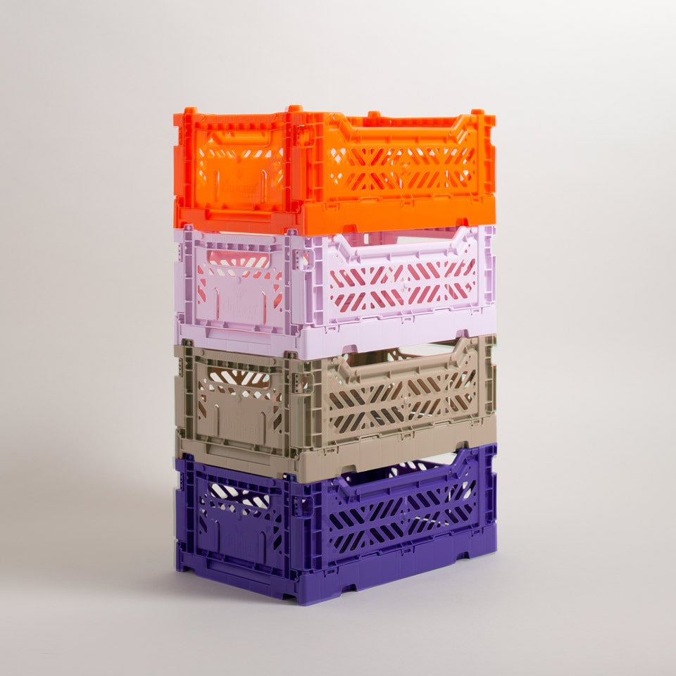 Aykasa Klappkisten mini, Farbkombination Violet, Warm Taupe, Orchid und Orange