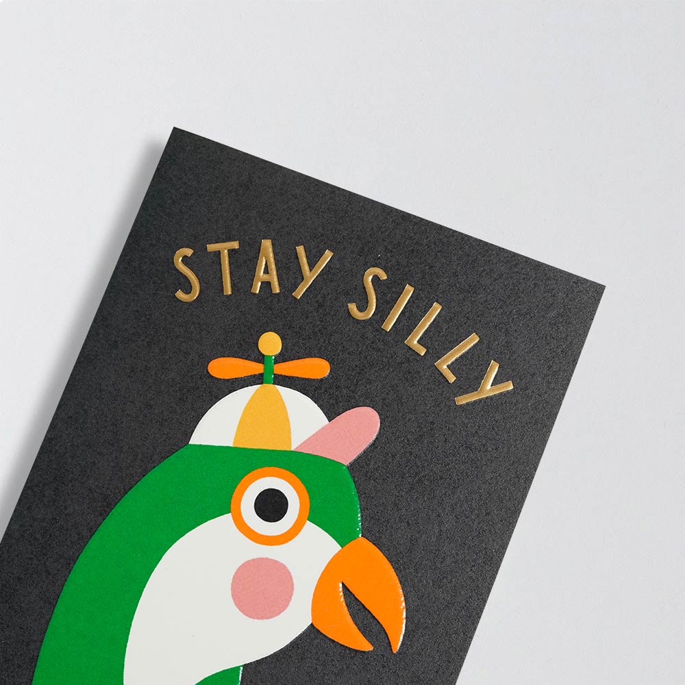 Lagom Grußkarte Stay Silly Papagei – Grußkarte