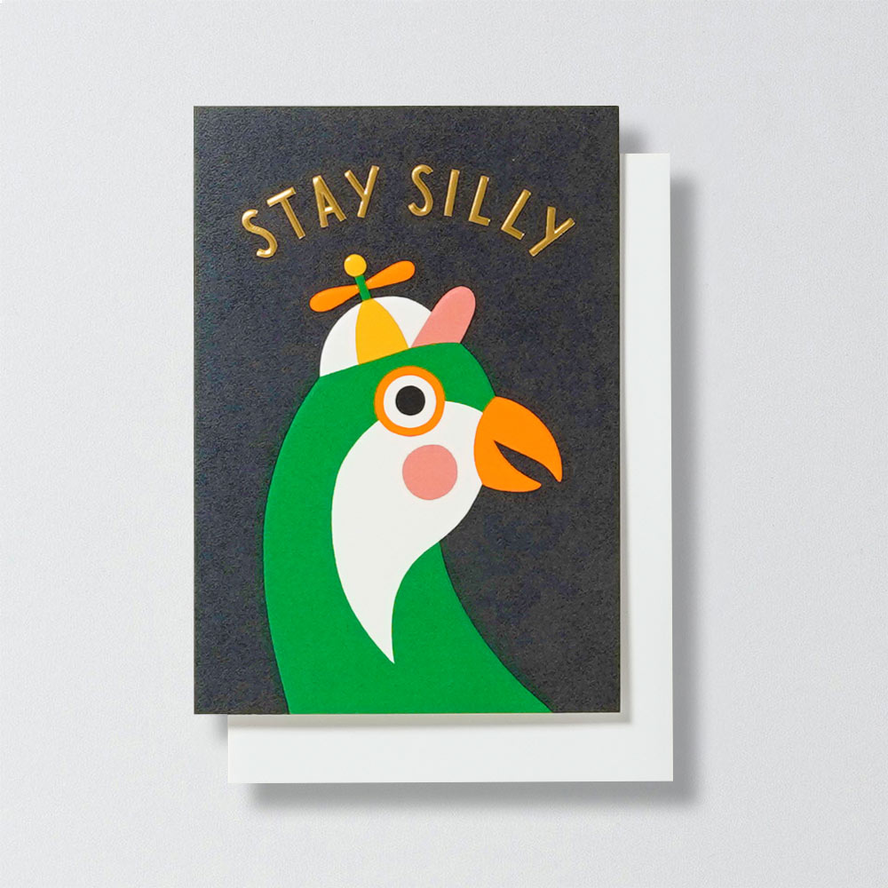 Lagom Grußkarte Stay Silly Papagei – Grußkarte