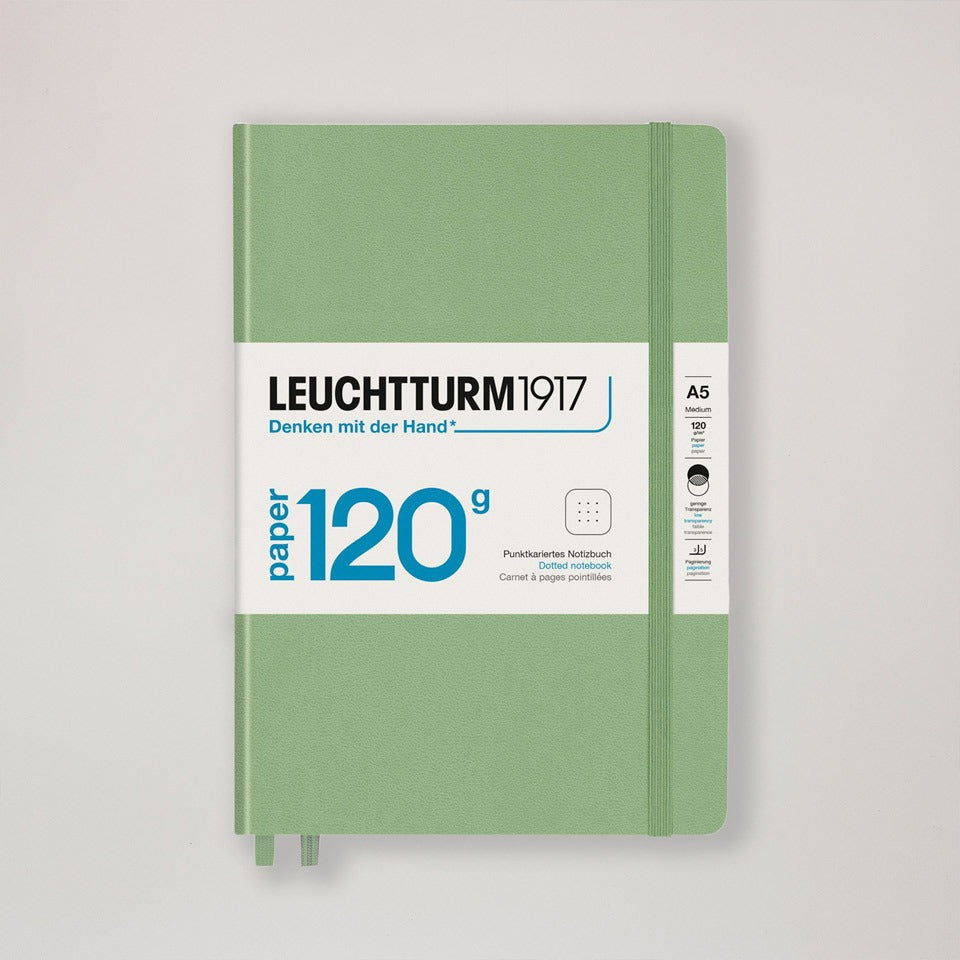 Leuchtturm A5 Notizbuch 120g Salbei – Notizbuch