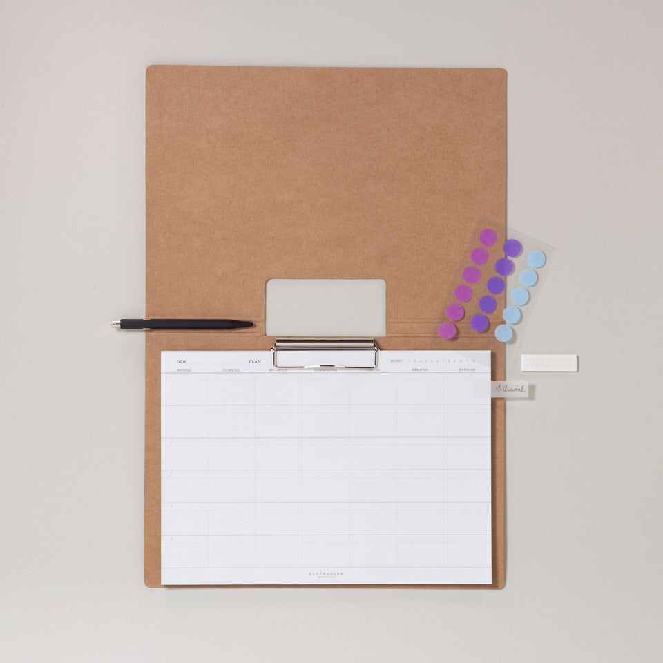 Schwartz Mappe mit Clip an der Seite – Klemmbretter