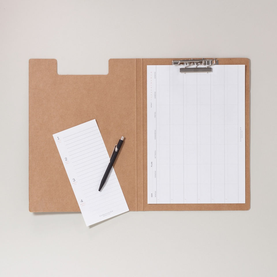 Schwartz Mappe mit Clip oben – Klemmbretter