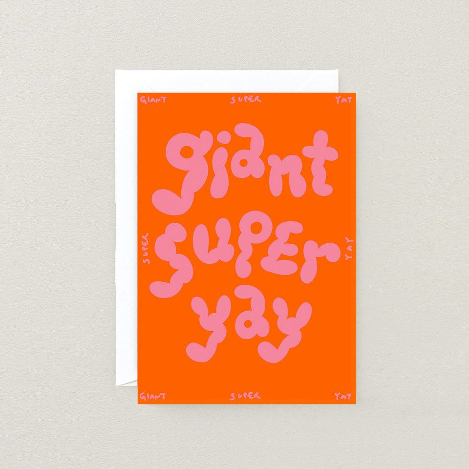 Wrap Grußkarte Giant Super Yay – Grußkarten