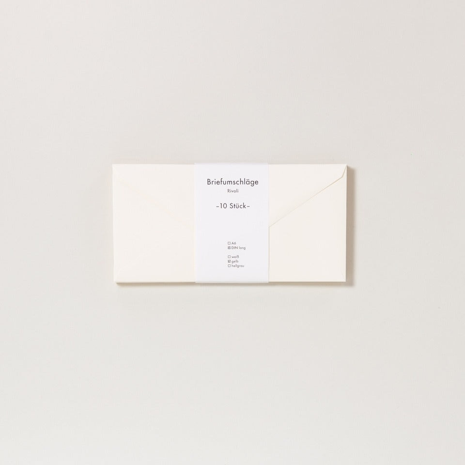 Carta Pura DIN lang Umschläge 10er Set Rivoli – Briefpapier & Umschläge