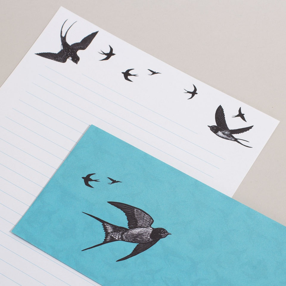 Katja Rub Briefpapierset Schwalben – Briefpapier & Umschläge