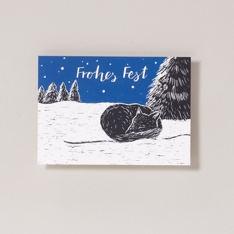 Katja Rub Weihnachtspostkarte Fuchs – Postkarte