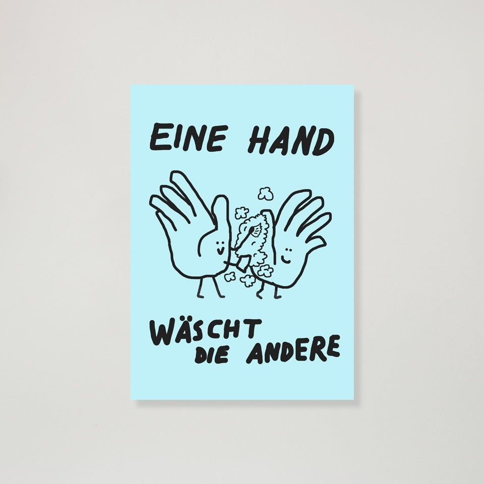 Squizzy P Postkarte Hand – Postkarten