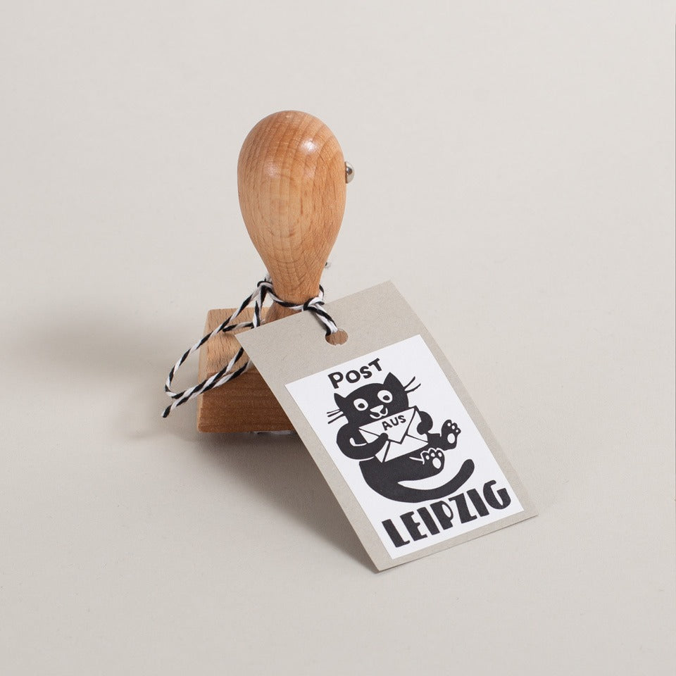 Alinea Stempel Katze mit Umschlag Post aus Leipzig – Stempel