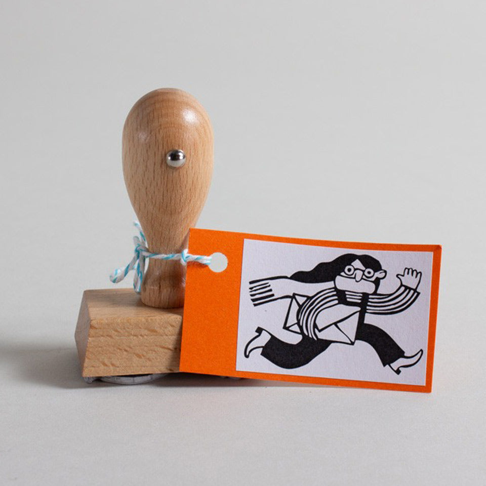 Alinea Stempel rennende Frau mit Brief – Stempel