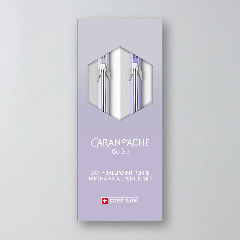 Caran d’Ache Blooming Lavender 849 / 844 Kugelschreiber-Bleistift-Set – Kugelschreiber