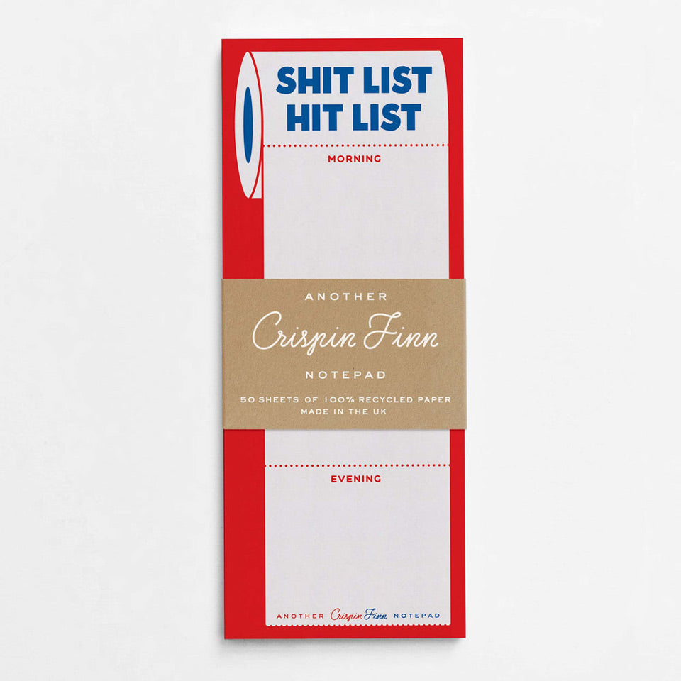 Crispin Finn Notizblock Shit List Hit List – Blöcke