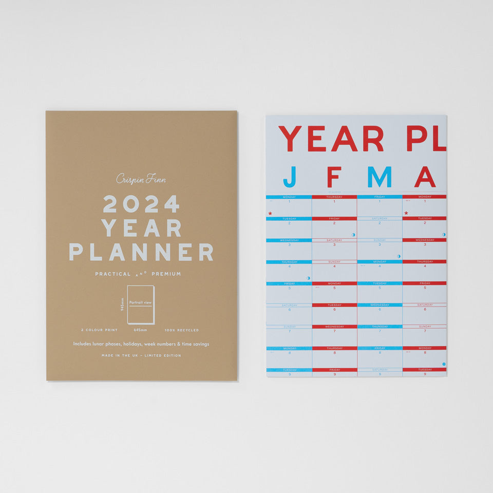 Crispin Finn Year Planner 2026 Wandkalender hoch – Wandkalender