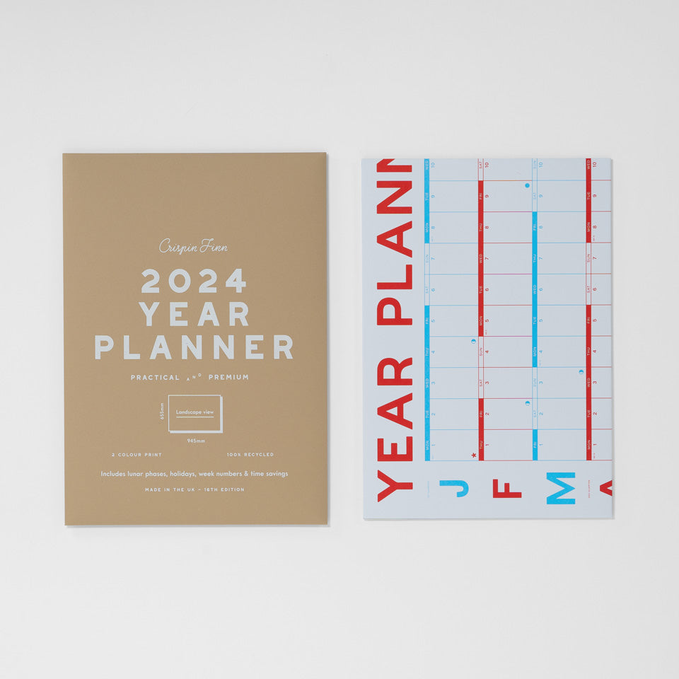 Crispin Finn Year Planner 2026 Wandkalender quer – Wandkalender