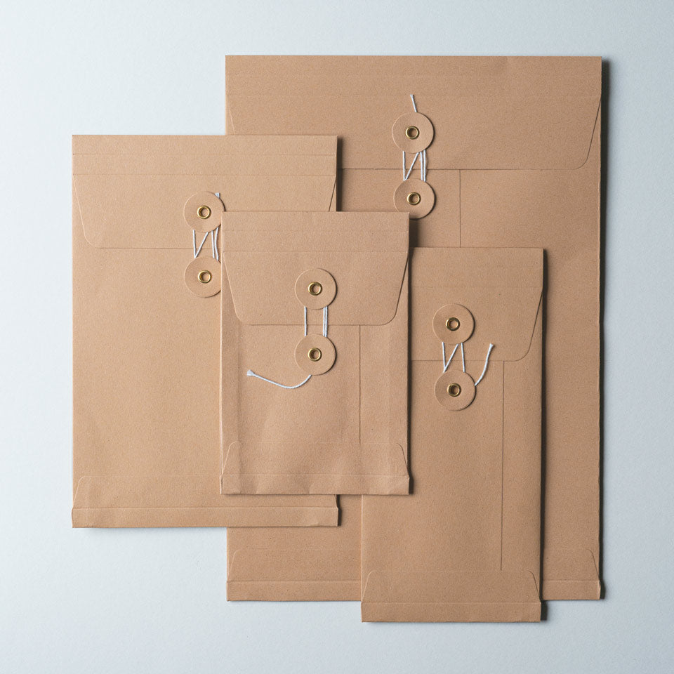 Eisenhauer Fadenverschluss Umschlag braun – Briefpapier & Umschläge
