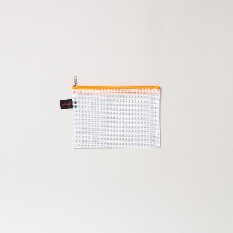 FolderSys Mesh Bag neon orange für A6 – Mäppchen & Stiftetuis