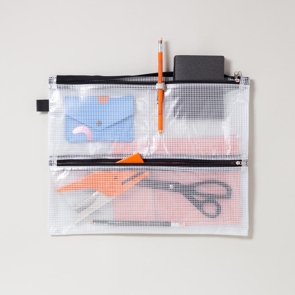 FolderSys Mesh Bag für A4 mit vier Fächern – Mäppchen & Stiftetuis