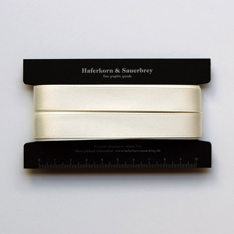 Haferkorn & Sauerbrey Satin Geschenkband Creme – Geschenkbänder