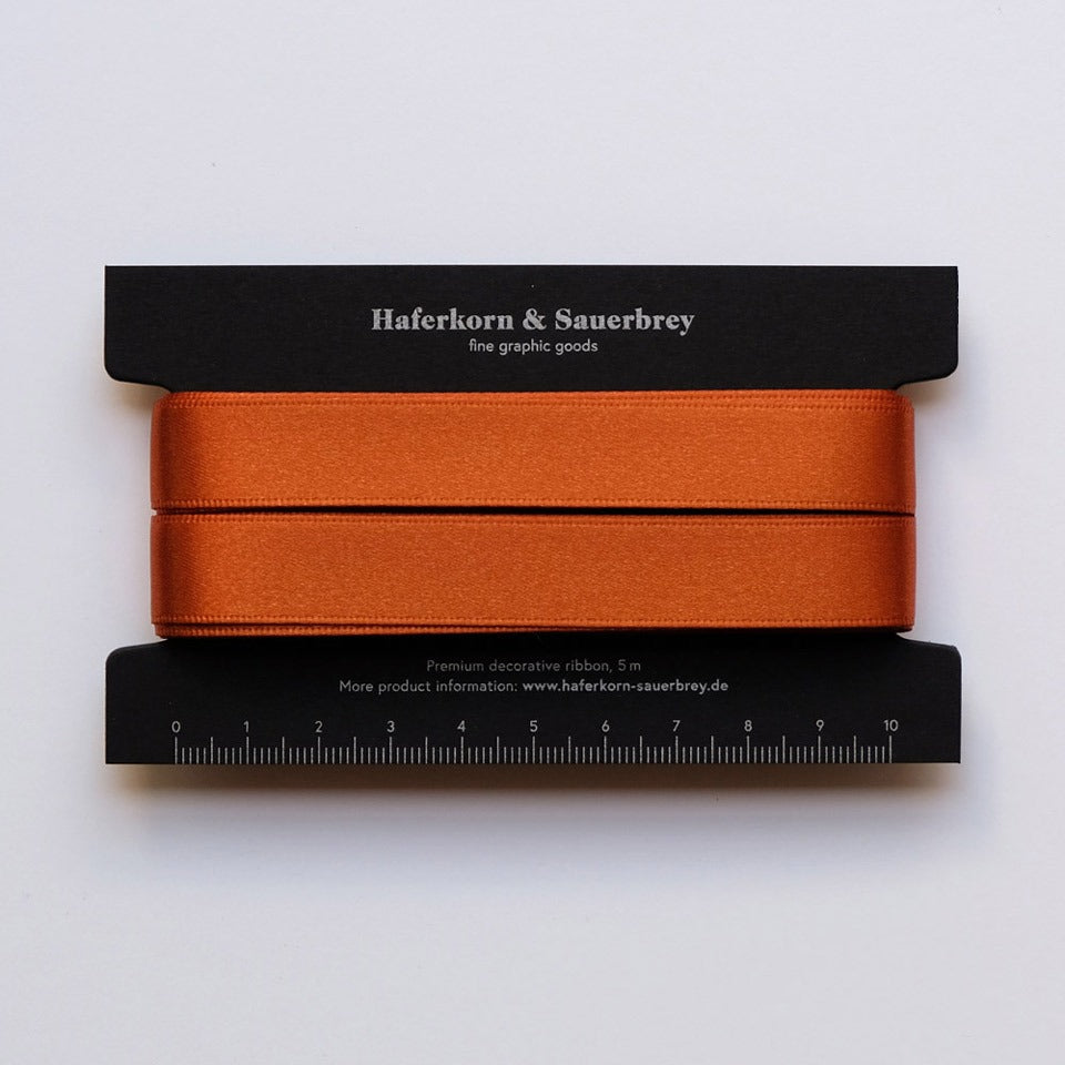 Haferkorn & Sauerbrey Satin Geschenkband Kupfer – Geschenkbänder