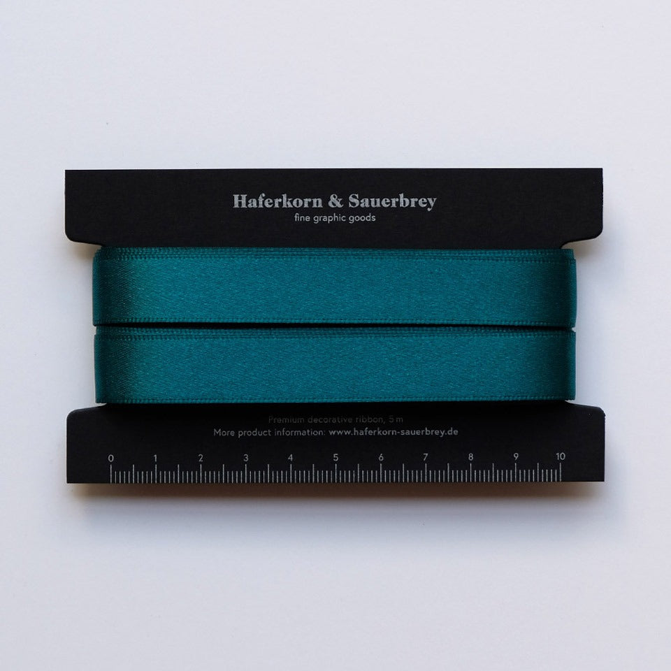 Haferkorn & Sauerbrey Satin Geschenkband Petrol – Geschenkbänder
