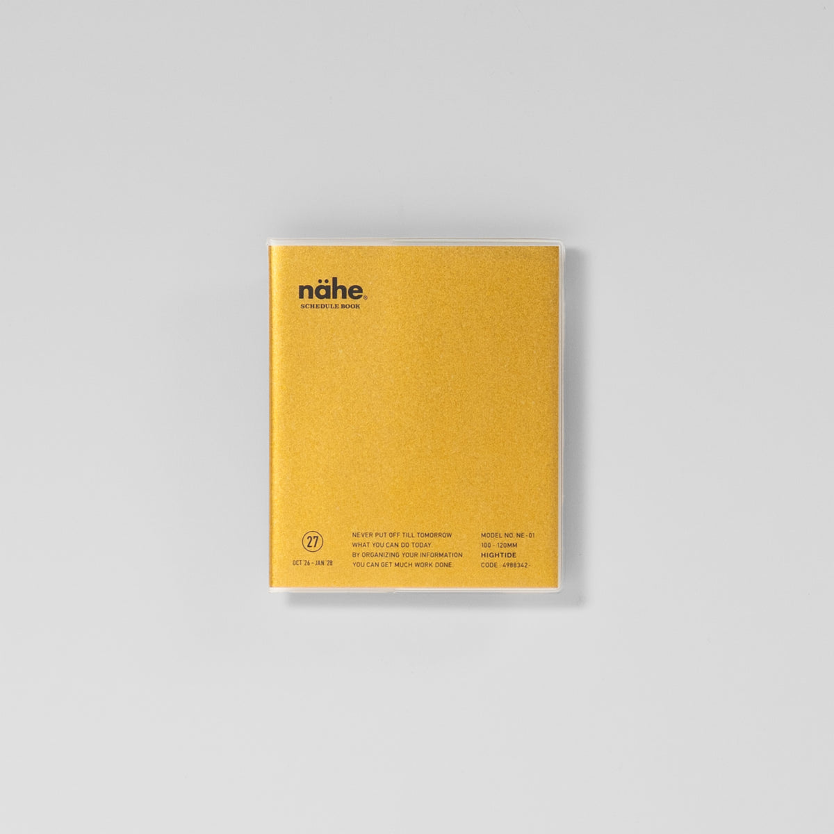 Monatskalender Nähe Square in Gold – Ansicht durchs transparente Cover #Farbe_Gold