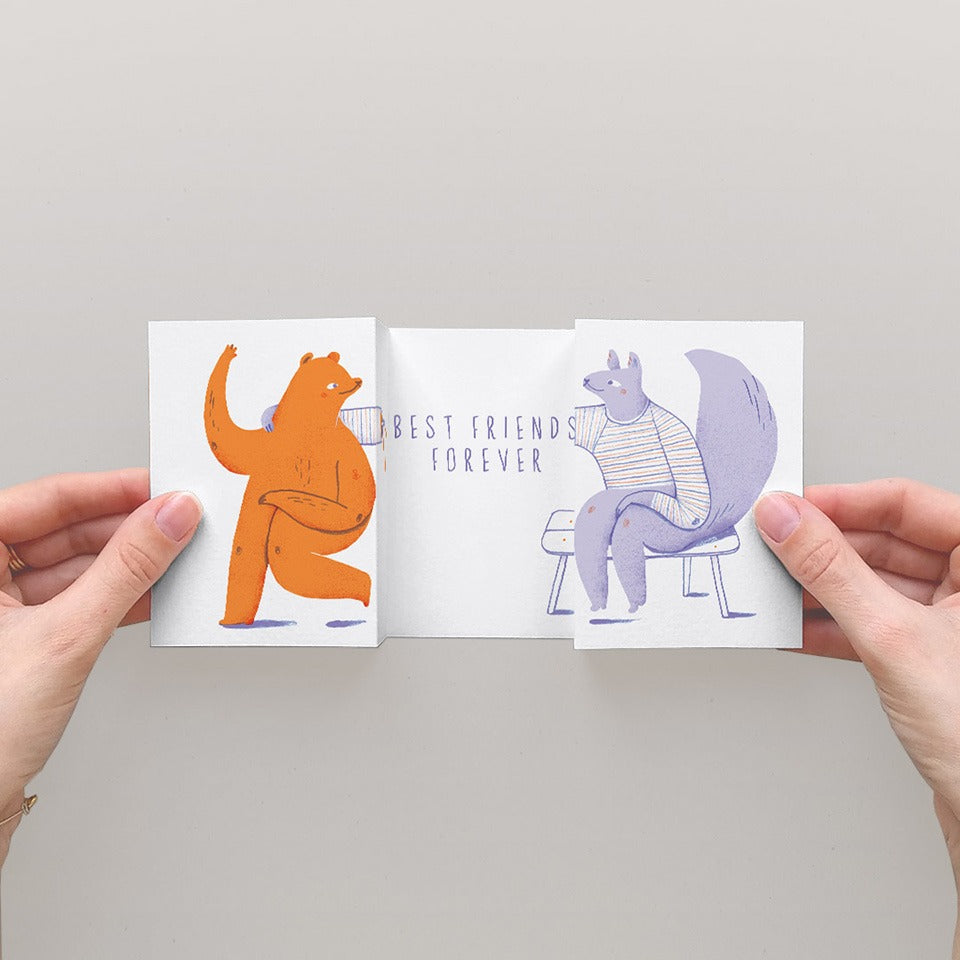 Jacques & Lise Faltkarte Best Friends forever – Grußkarte