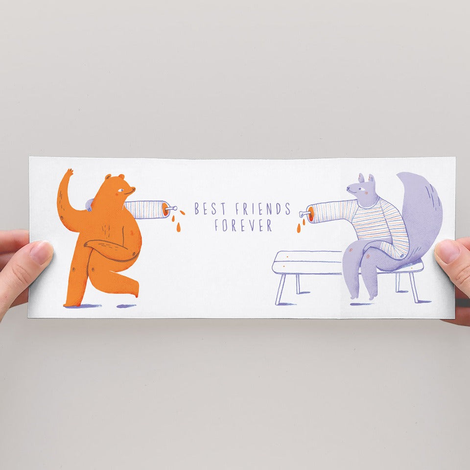 Jacques & Lise Faltkarte Best Friends forever – Grußkarte