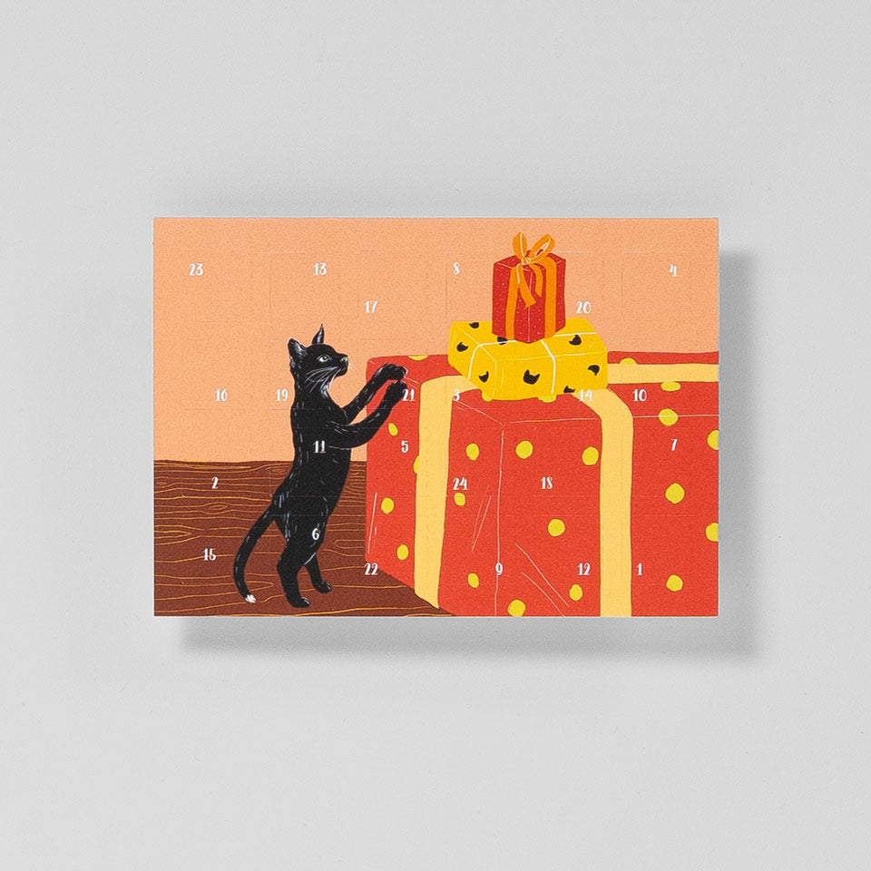 Katja Rub Postkarte Adventskalender Katze – Postkarte