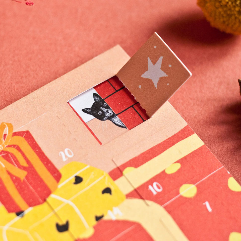 Katja Rub Postkarte Adventskalender Katze – Postkarte