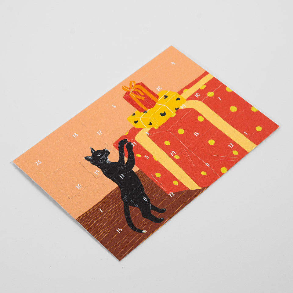 Katja Rub Postkarte Adventskalender Katze – Postkarte