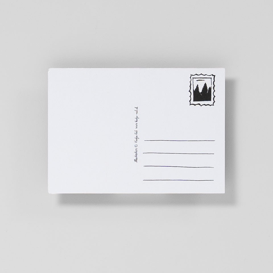 Katja Rub Weihnachtspostkarte Rehe vor der Thomaskirche – Postkarte