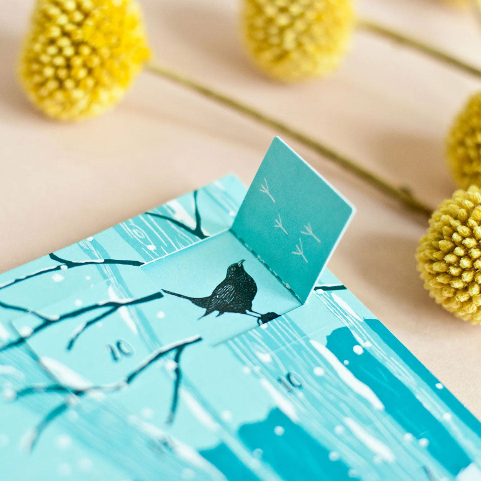Katja Rub Postkarte Adventskalender Rehe – Postkarte