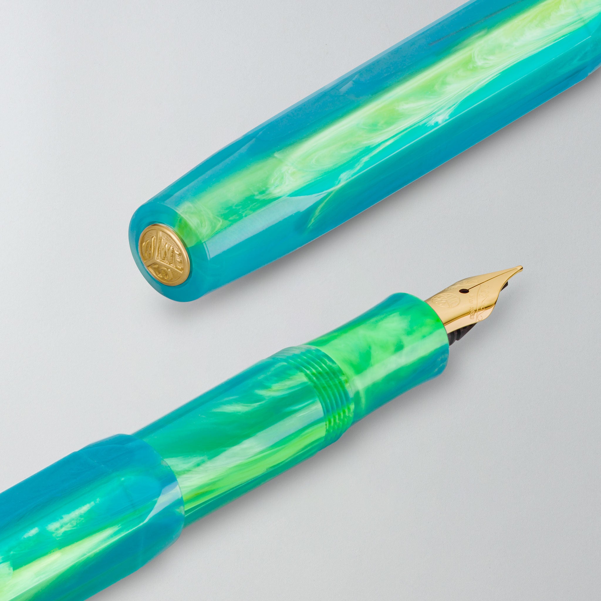 Kaweco Füllhalter Marble Ocean in Marmor-Optik Blau-Grün