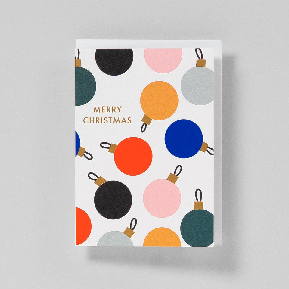 Lagom Weihnachtskarte Merry Christmas Weihnachtskugeln – Grußkarte