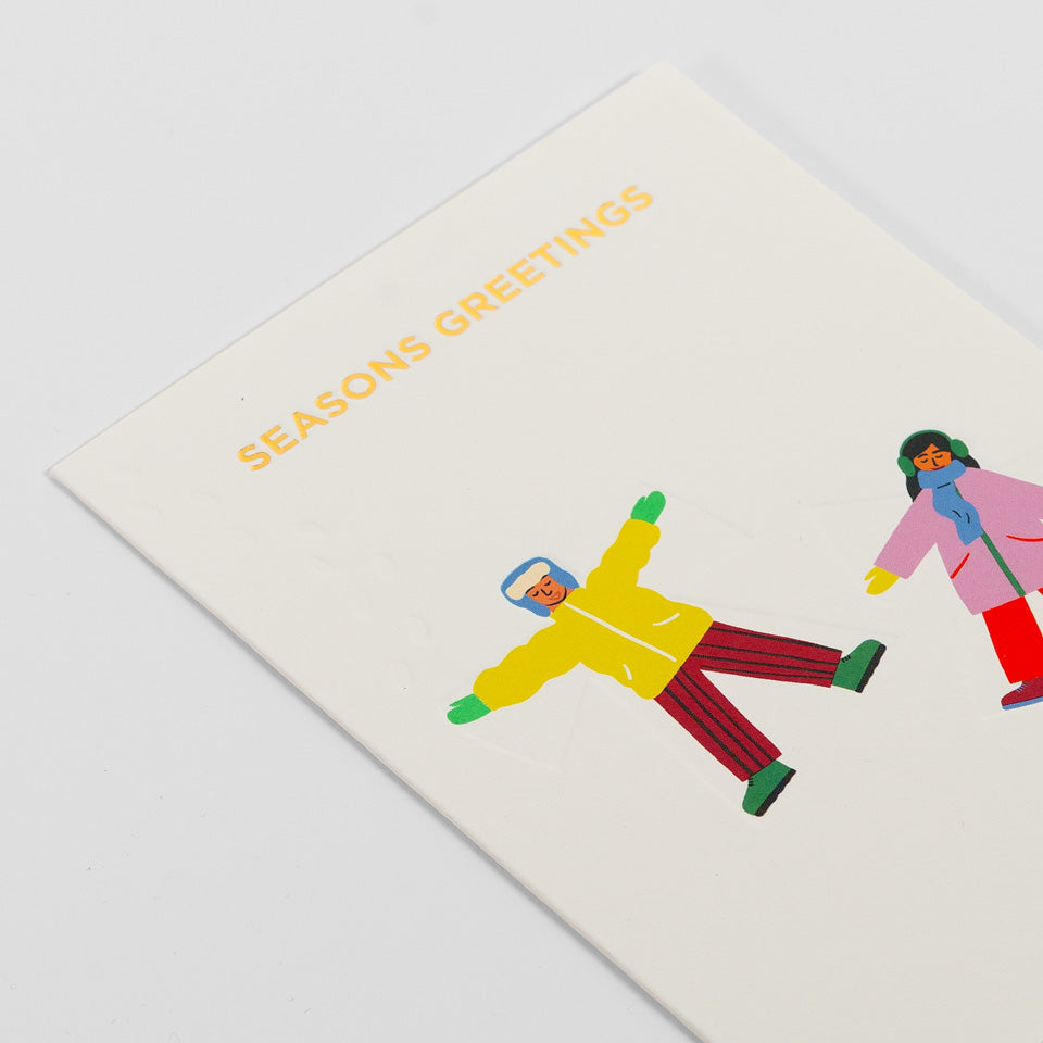 Lagom Weihnachtskarte Season's Greetings Schneeengel – Grußkarte