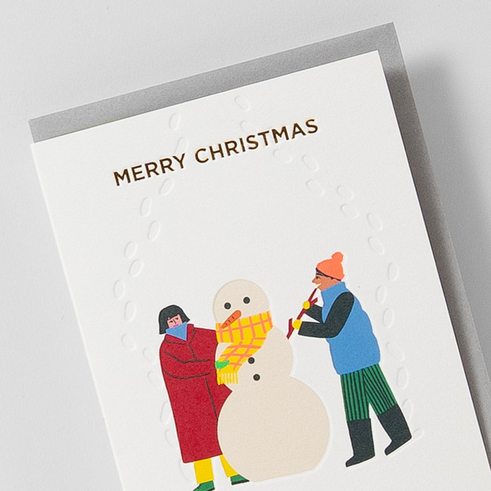 Lagom Weihnachtskarte Merry Christmas Schneemann – Grußkarte