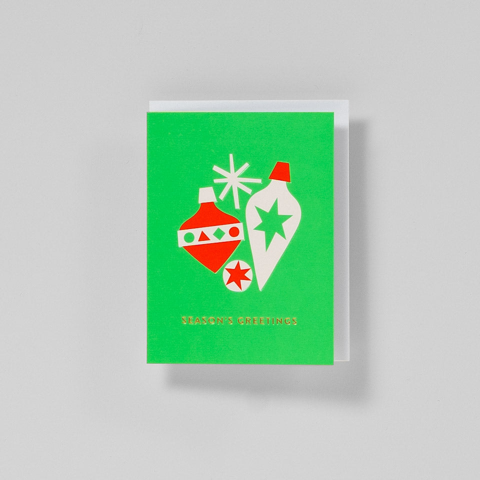 Lagom Minikarte Season's Greetings Christbaumkugeln – Grußkarte