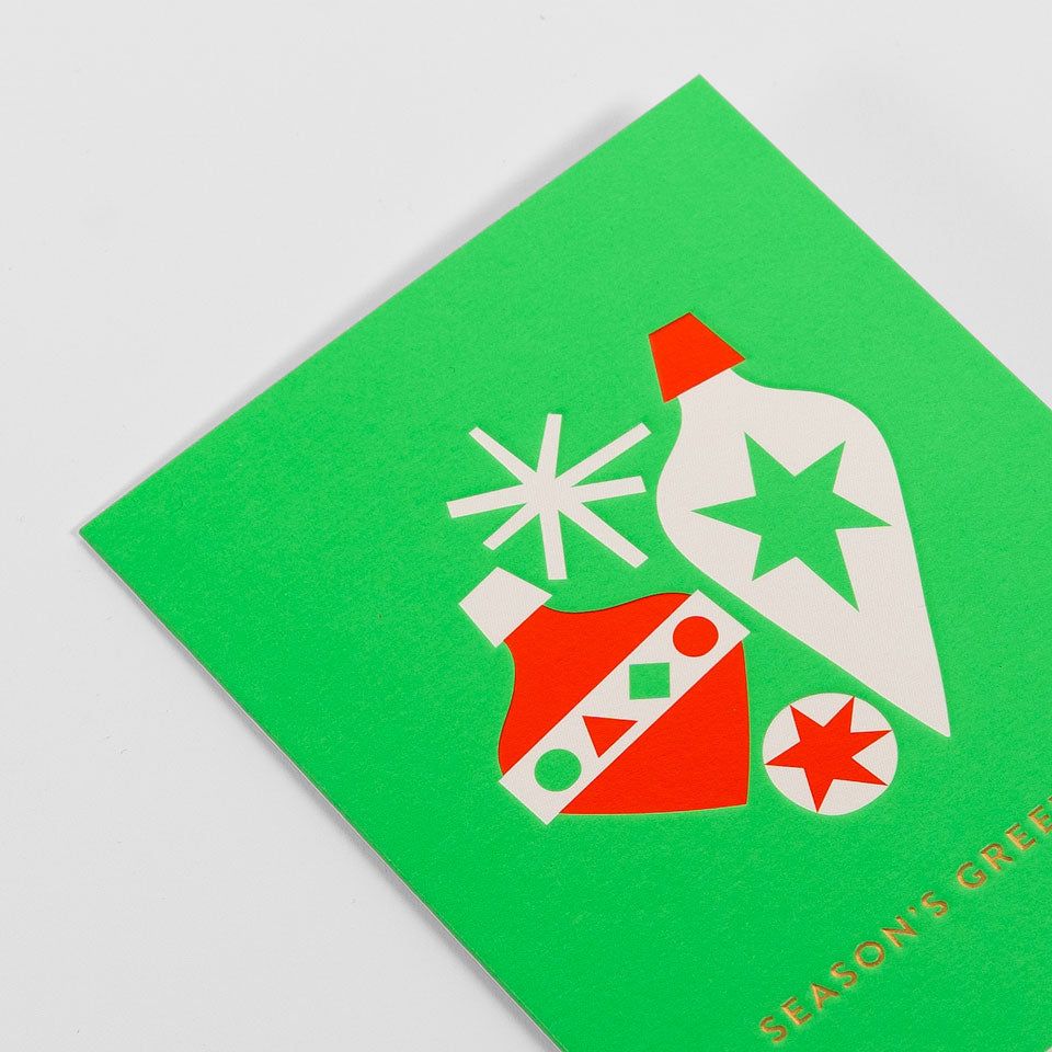 Lagom Minikarte Season's Greetings Christbaumkugeln – Grußkarte
