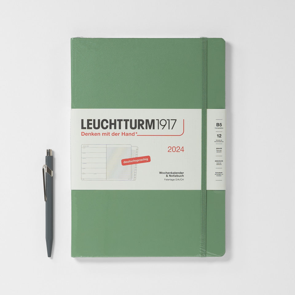 Wochenkalender und Notizbuch 2027 liniert / Hardcover