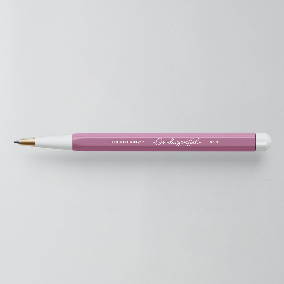 Leuchtturm Drehgriffel Gelschreiber in Dusty Rose, Aufsicht #Farbe_Dusty Rose
