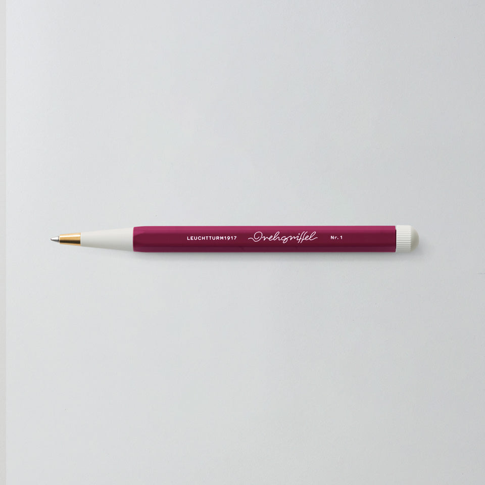 Leuchtturm Drehgriffel Gelschreiber in Port Red, Aufsicht #Farbe_Port Red