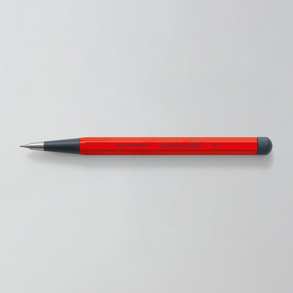 Leuchtturm Drehgriffel Bleistift 0,7 mm in Rot, Aufsicht #Farbe_Rot