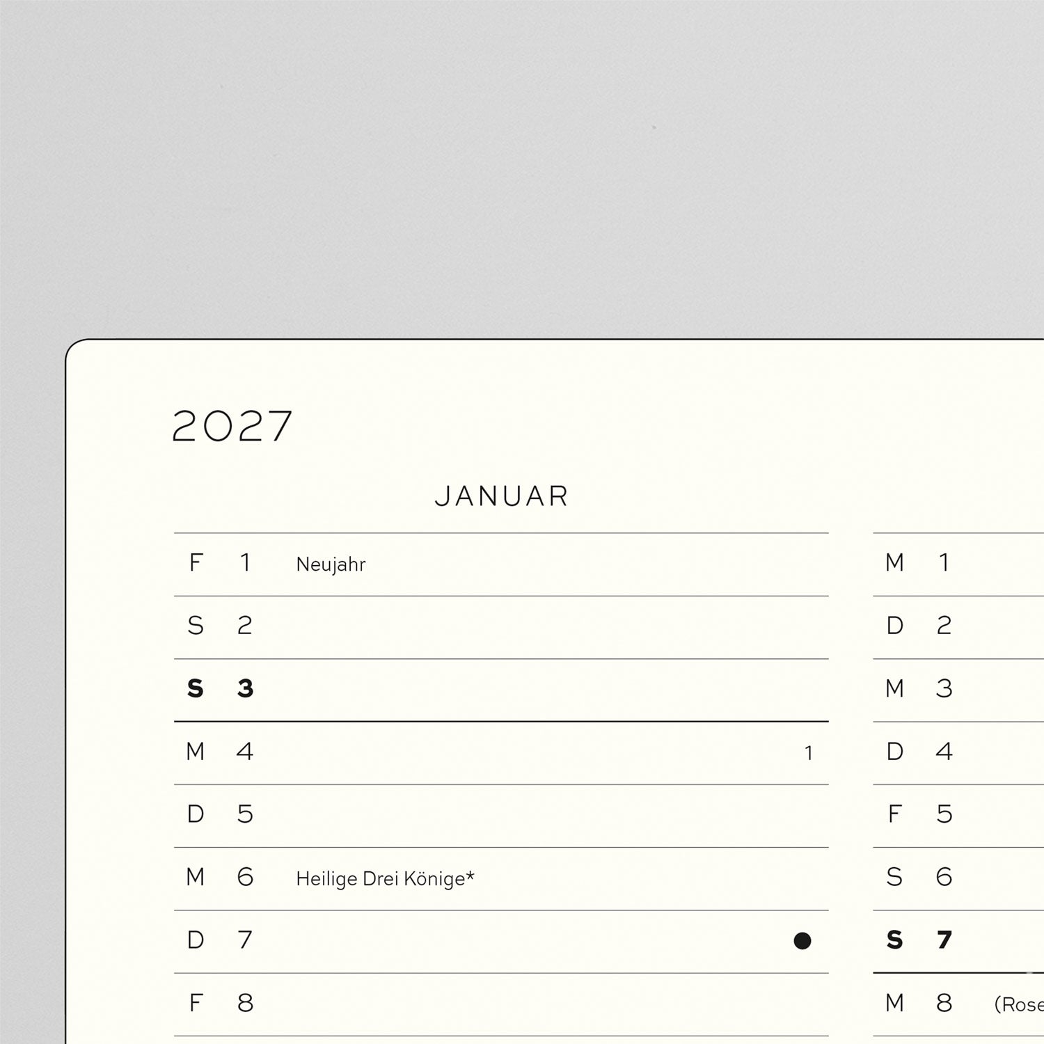 18 Monate Akademischer Wochenplaner 2026/2027
