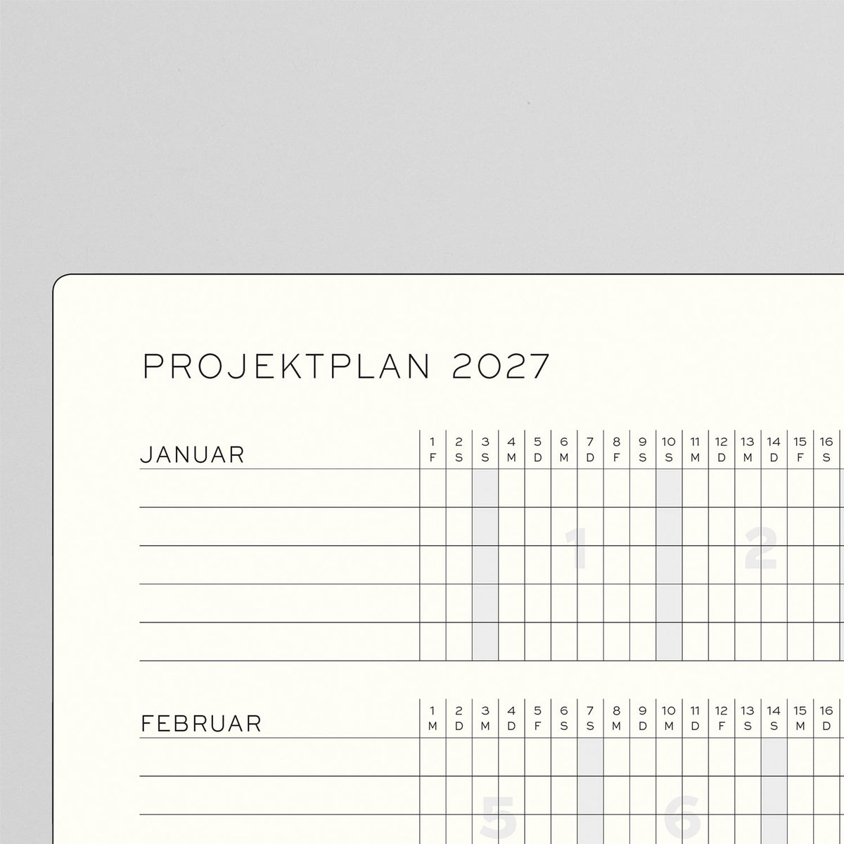 18 Monate Akademischer Wochenplaner 2026/2027
