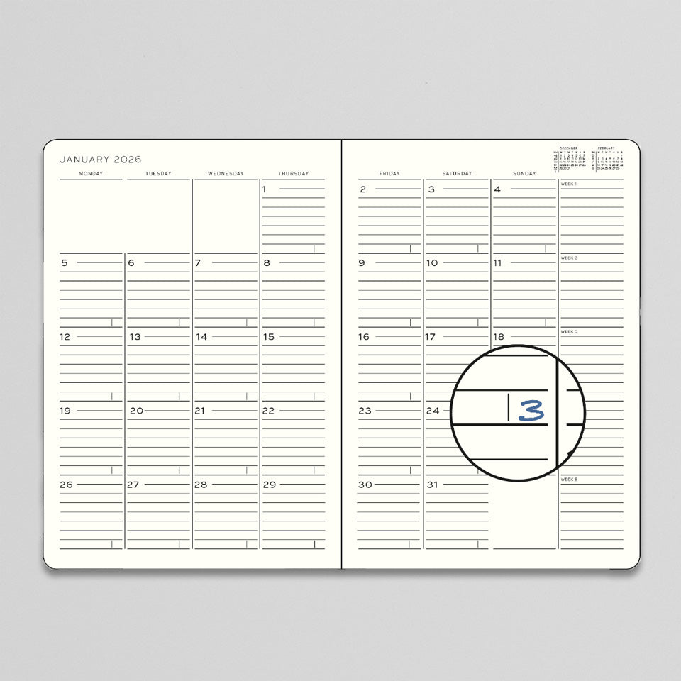 Leuchtturm Monatsplaner + Notizbuch 2026 16 Monate – Monatskalender