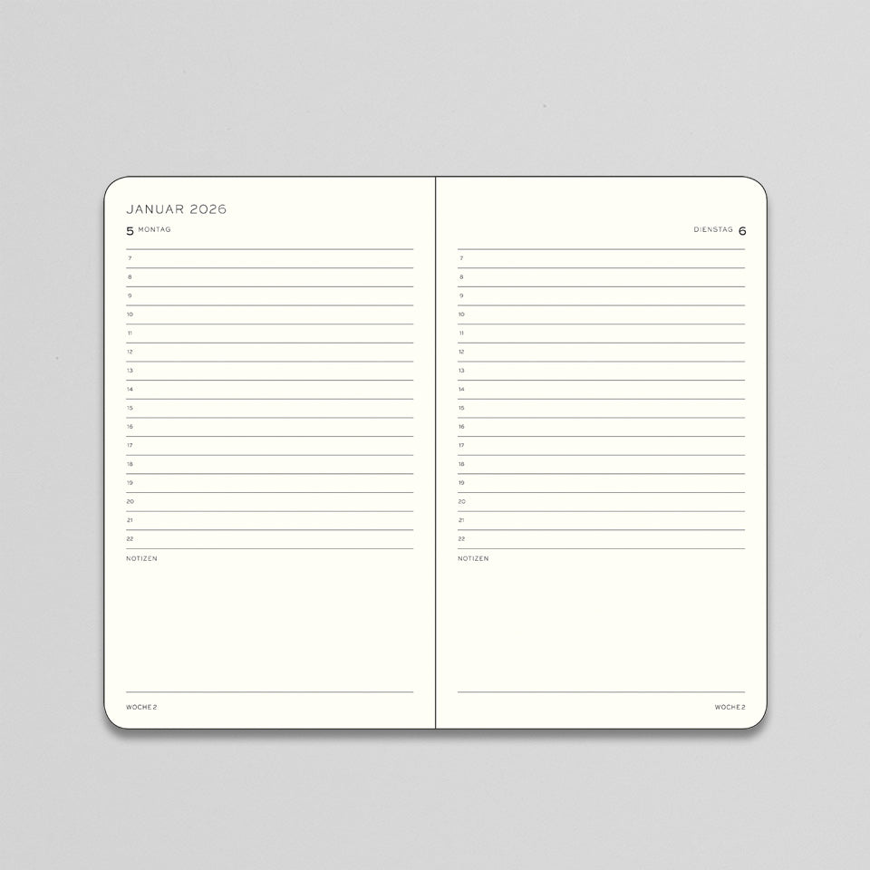 Leuchtturm Tageskalender 2026 liniert – Tageskalender