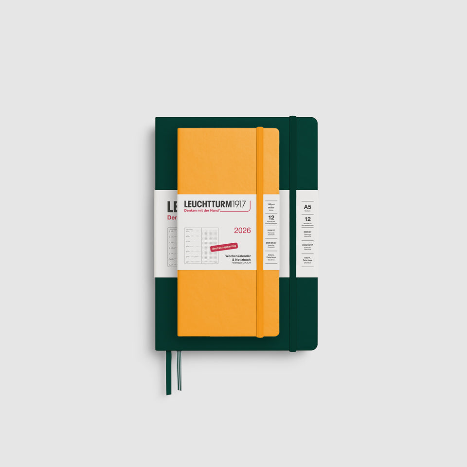 Leuchtturm Wochenkalender und Notizbuch 2026 gepunktet – Wochenkalender