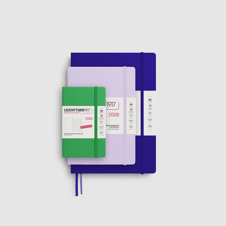 Wochenkalender und Notizbuch 2027 liniert / Hardcover