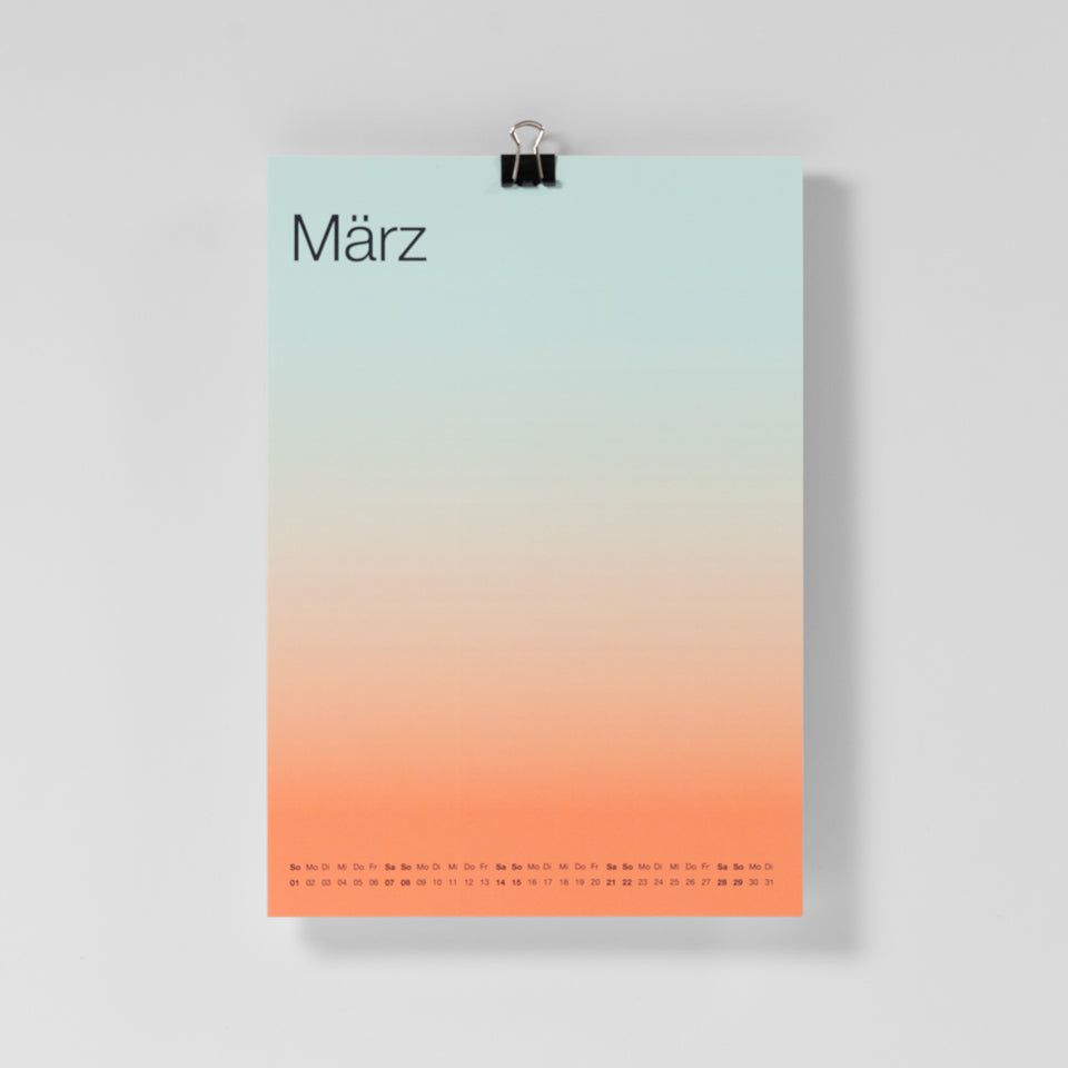 Gradient Calendar 2026