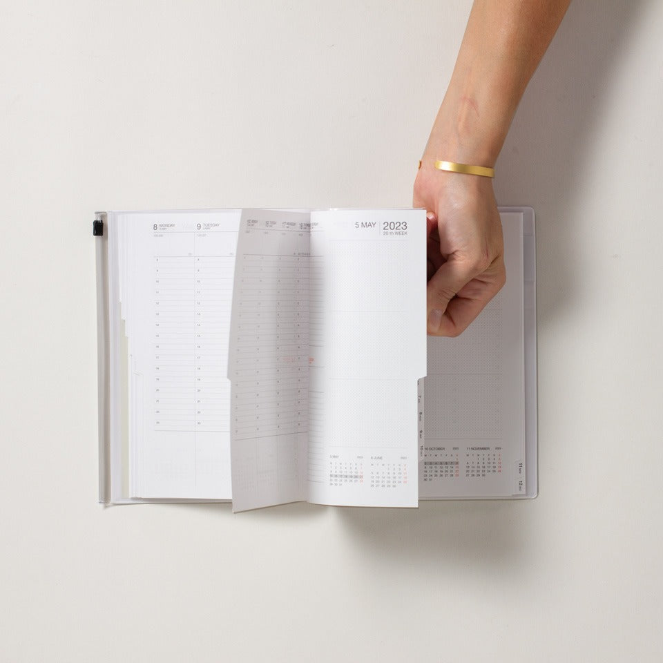 A5 Kalender 2026/27 mit Umschlagtasche Verlauf