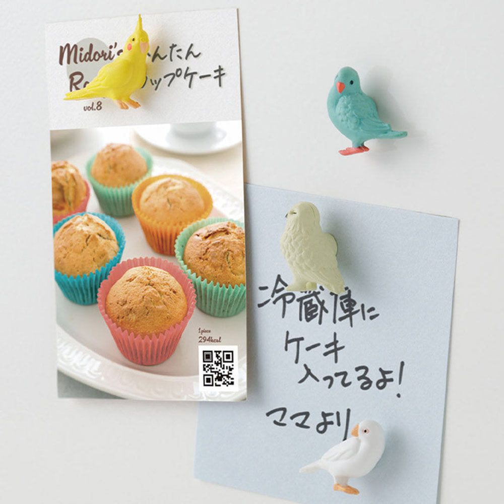 Midori Mini-Magnete Vögel 4er Set – Magnete